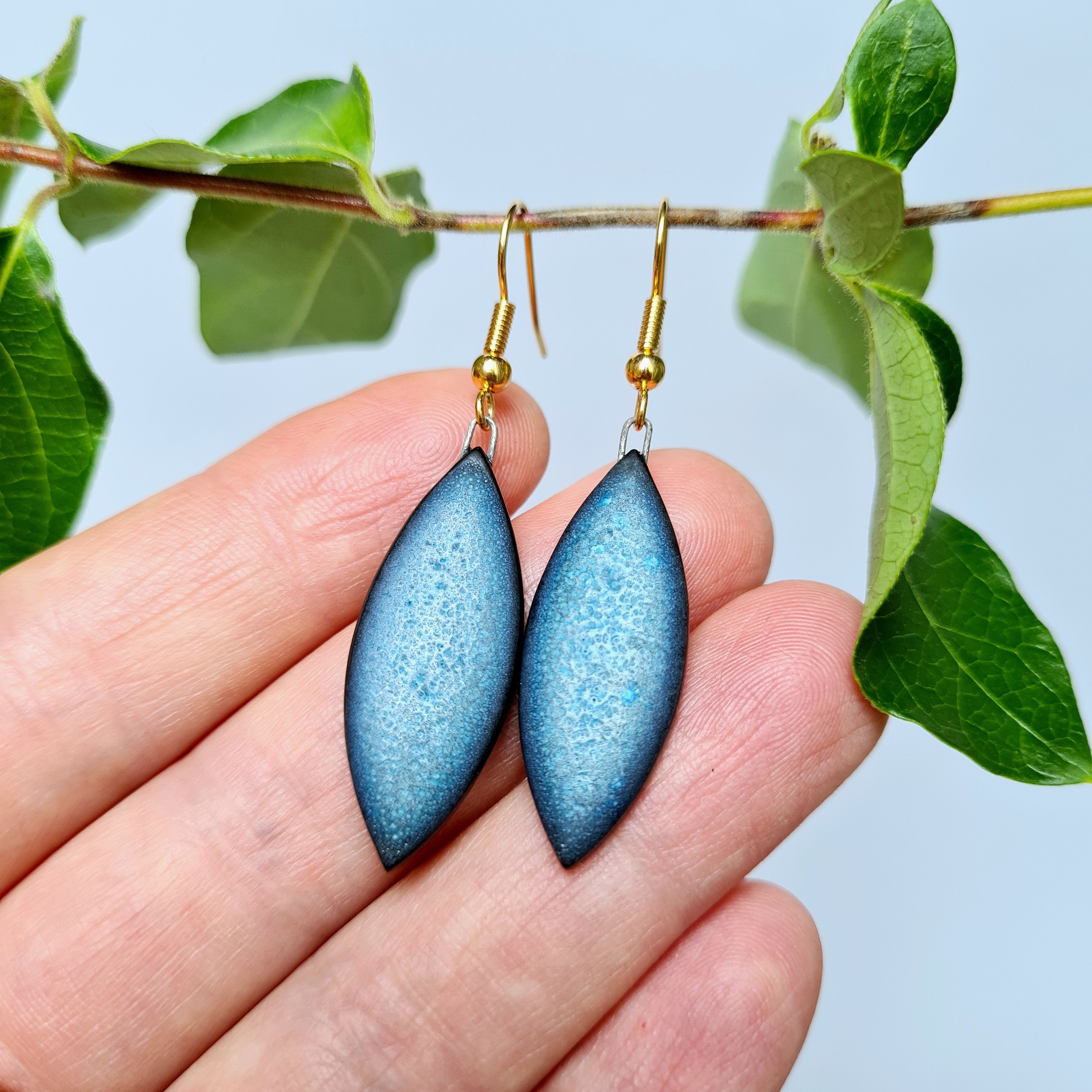 Leaf on sale dangle earring